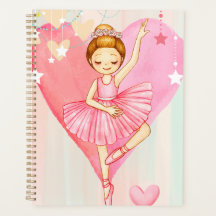 Lindas Estrelas de Ballerina e Corações Coloridas