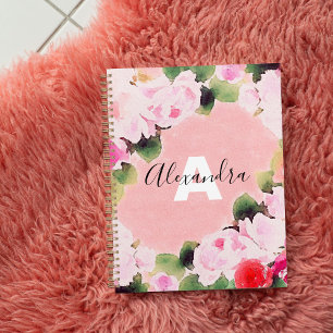 Agenda Lindas Rosas Cor-de-Água-Rosa Com Nome