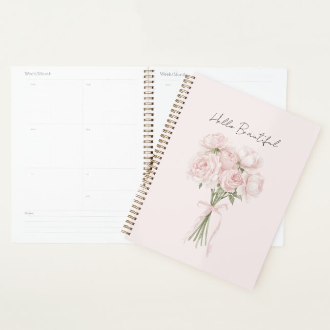 Agenda Lindas Rosas Rosa Bege   (Exibição)