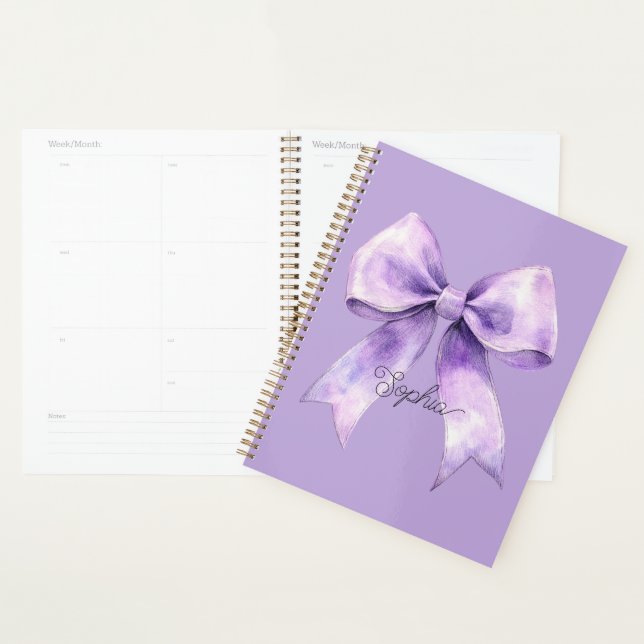 Agenda Lindo Arco Roxo Nome Personalizado (Exibição)
