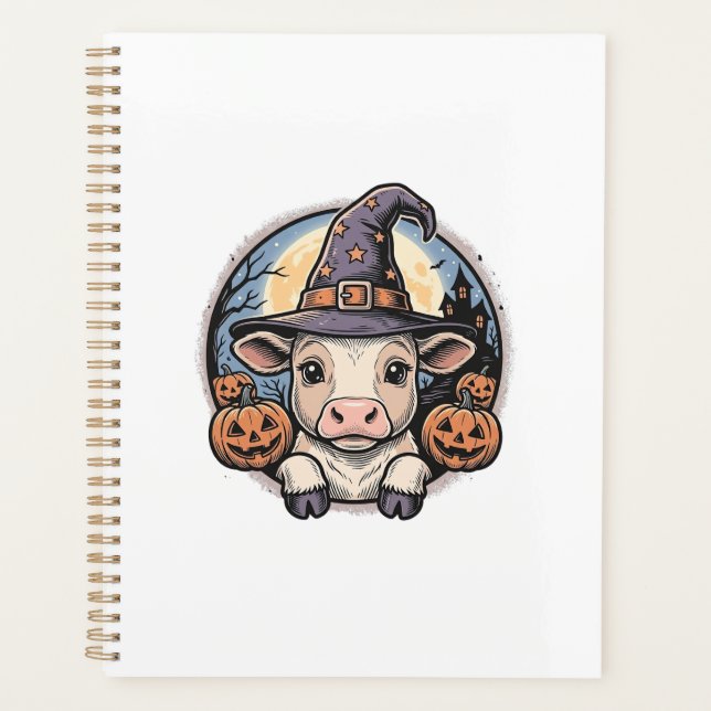 Agenda Lindo chapéu de bruxa de bezerro de Halloween Grav (Frente)
