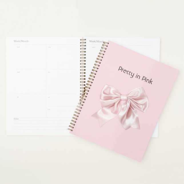 Agenda Lindo Laço Cor-de-Rosa (Exibição)