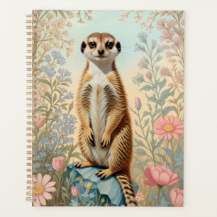 Agenda Lindo Pequeno Meerkat Floral Pastel