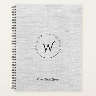 Agenda Linhagens Elegantes De Cinzas Rústicas Monogramad