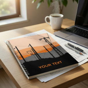 Agenda Linhas de Energia do Pôr do Sol Industrial Persona