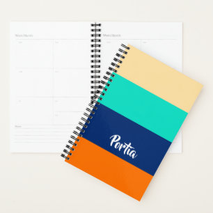 Agenda Linhas multicores com padrão