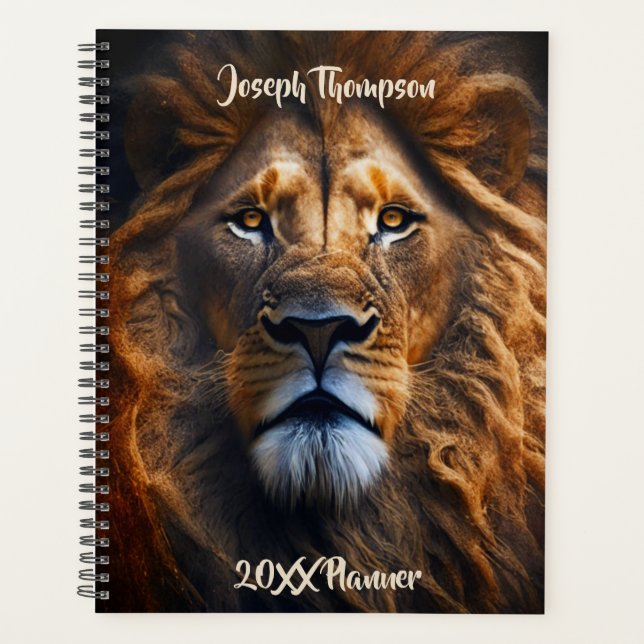 Agenda Lion Of Judah Personalized Custom Text Planner (Frente)