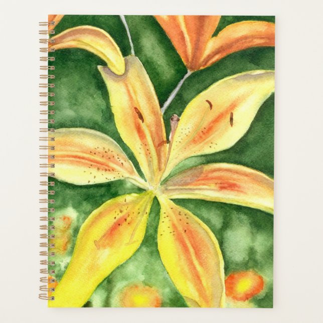 Agenda Lírios amarelos no jardim (Frente)