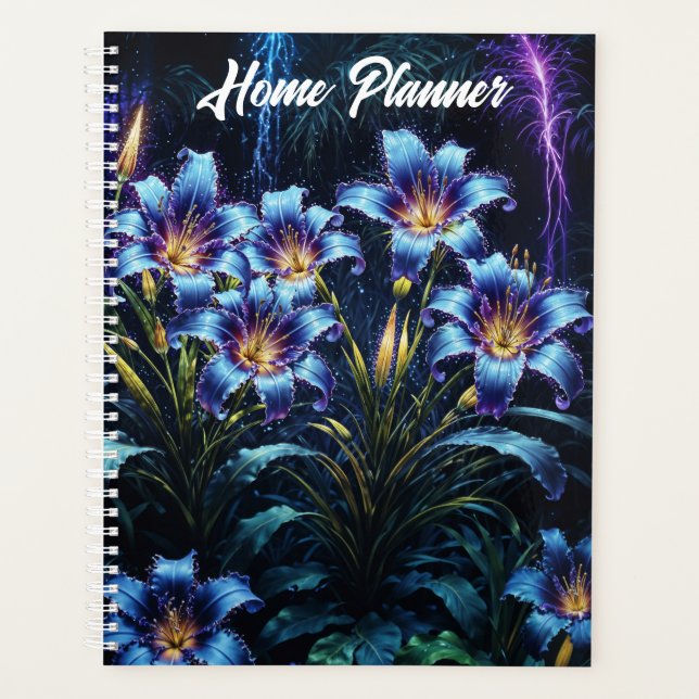 Agenda Lírios luminosos vibrantes, jardim de fantasia flo (Frente)