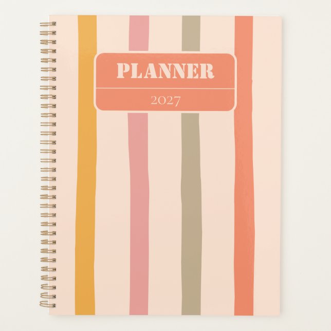 Agenda Listrado Personalizado Vintage  (Frente)