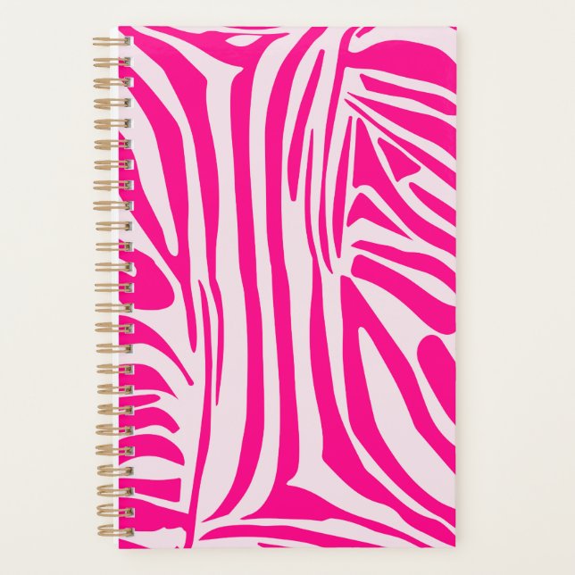Agenda Listras de zebra rosa (Frente)