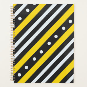 Agenda Listras e bolhas amarelas pretas