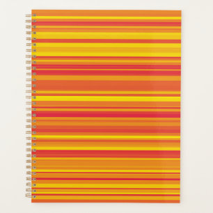 Agenda Listras Laranja Vermelho Amarelo