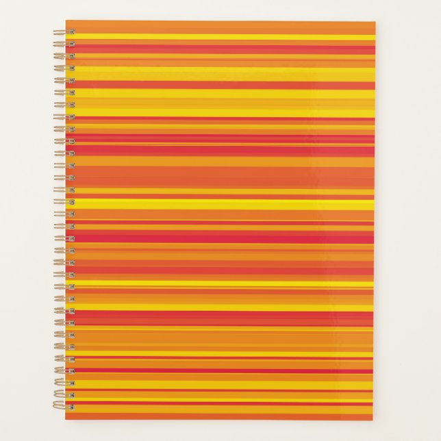 Agenda Listras Laranja Vermelho Amarelo (Frente)
