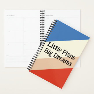 Agenda Little Plans, Big Dreams – Retro Color Block Plann