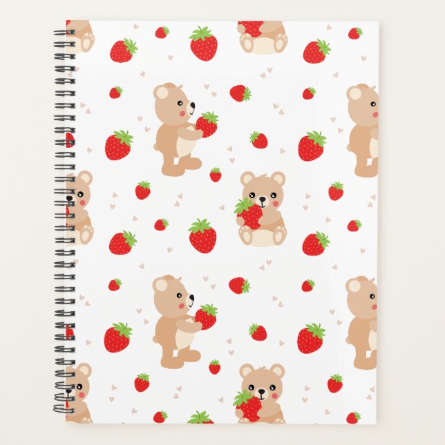 Agenda Little teddy bear with strawberry (Frente)