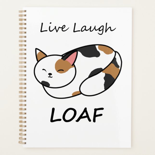 Agenda Live Laugh Loaf Calico Cat Organizer (Frente)