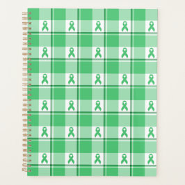 Agenda Liver Cancer Awareness Plaid Green Ribbon