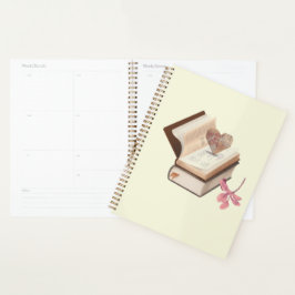 Agenda Livro com mapa amante & flor