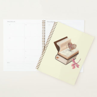 Agenda Livro com mapa amante & flor