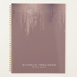 Agenda Livro de Compromissos da Chuva de Confetti Dourada