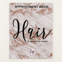 Livro de Compromissos da Hairstylist do Logotipo M