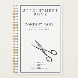 Agenda Livro de Compromissos de Hairsalon das Tesouras Re