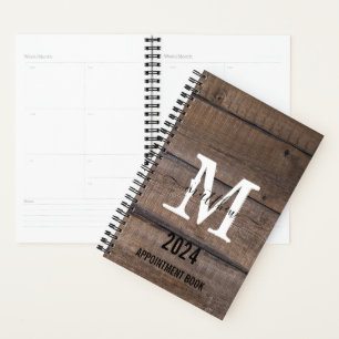 Agenda Livro de Compromissos de Script do Monograma Russo