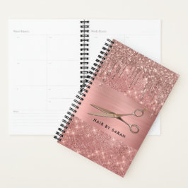 Agenda Livro de Compromissos do Cabelo Dourado rosa