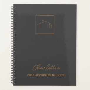 Agenda Livro de Compromissos do Logotipo da Casa de Scrip
