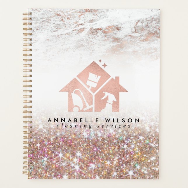 Agenda Livro de Compromissos dos Serviços de Limpeza Dour (Frente)