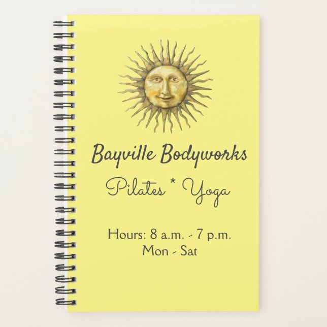 Agenda Livro de Compromissos Personalizável da Sunny Body (Frente)