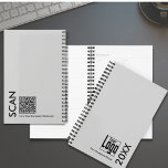 Agenda Livro de Compromissos Preto para Pequenas Empresas<br><div class="desc">O Modelo do Livro de Compromissos Preto para Pequenas Empresas da Cinza mínima é parte da Coleção de Designs e Marketing da Cinza. Ele tem um cobrir de na moda light com logotipo de empresa quadrado e tipografia em negrito no ano e o nome da empresa no canto inferior direito...</div>