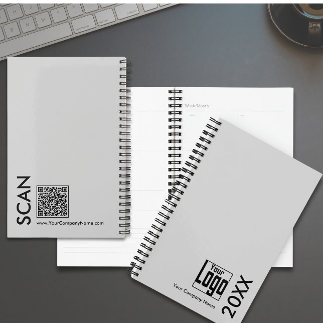 Agenda Livro de Compromissos Preto para Pequenas Empresas (Minimal Gray Black Small Business Appointment Book Planner)