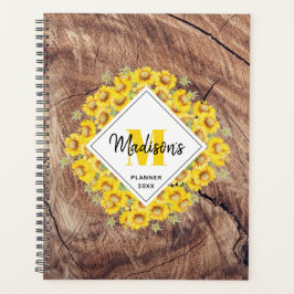 Agenda Livro de Nomeações de Girassóis Russos e Madeira