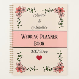 Agenda Livro do Planeador de Casamento Floral Personaliza