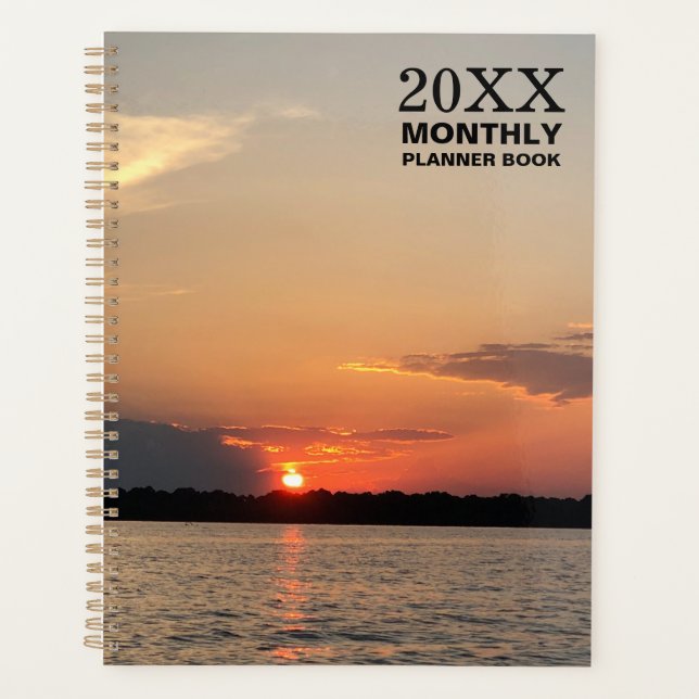 Agenda Livro do Planner Mensal Sunset (Frente)