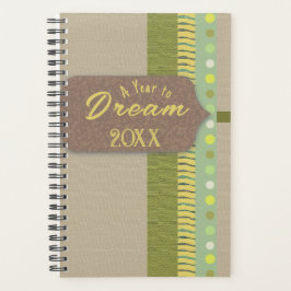 Agenda Livro Verde Russo Digital Sonho Verde Tan Brown