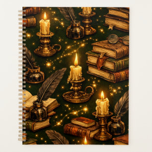 Agenda Livros Mágicos da Dark Academia Vintage