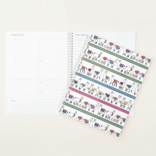 Agenda Llama Stripe Pattern