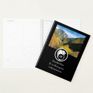 Agenda Lobo Branco da Neve Silhouette Laurel Monograma Fo