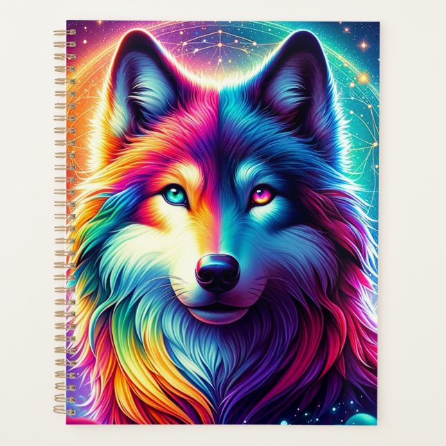 Agenda Lobo Colorido (Frente)