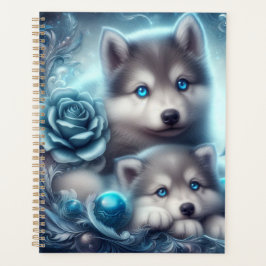 Agenda Lobo giro com Rosa azul