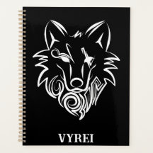 Lobo Tribal Preto e Branco