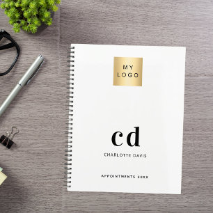 Agenda logotipo comercial das iniciais do monograma a cor