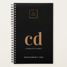 Agenda Logotipo comercial das iniciais do monograma em ou