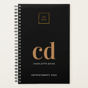 Agenda Logotipo comercial das iniciais do monograma em ou