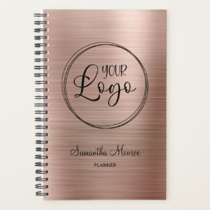 Agenda Logotipo comercial Faux Rosa Gold Foil Work