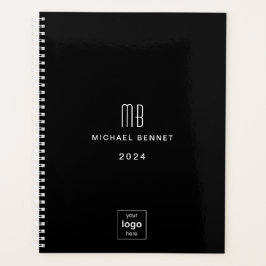 Agenda Logotipo comercial preto moderno 2024