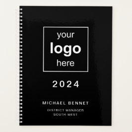 Agenda Logotipo comercial preto moderno 2024